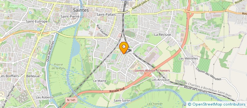 localisation de l'entreprise LE MONDE DES ARTS MARTIAUX  SAINTES