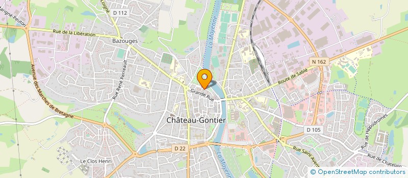 localisation de l'entreprise LE MONDE DES P'TITS BOUTS à CHATEAU-GONTIER-SUR-MAYENNE