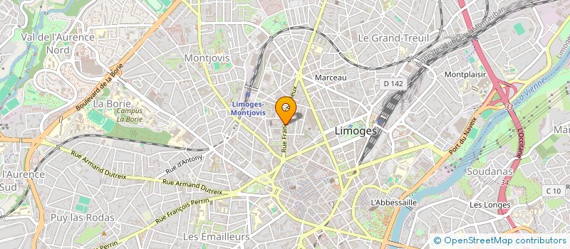 localisation de l'entreprise LE MONDE DU BOIS à LIMOGES