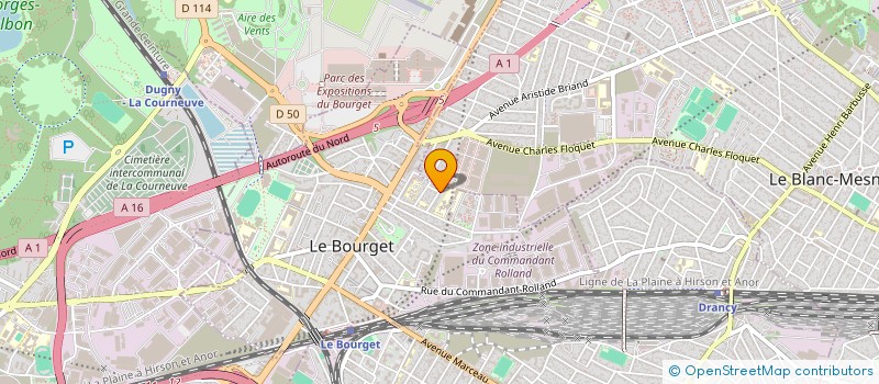 localisation de l'entreprise LE MONDIAL BAR à LE BOURGET