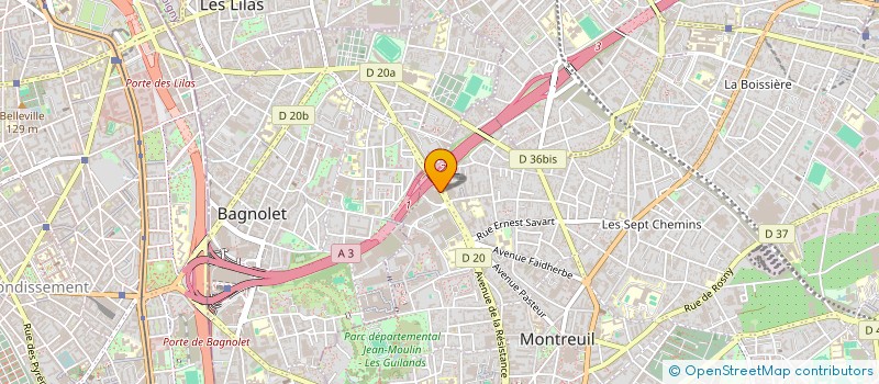 localisation de l'entreprise LE MONDY à MONTREUIL