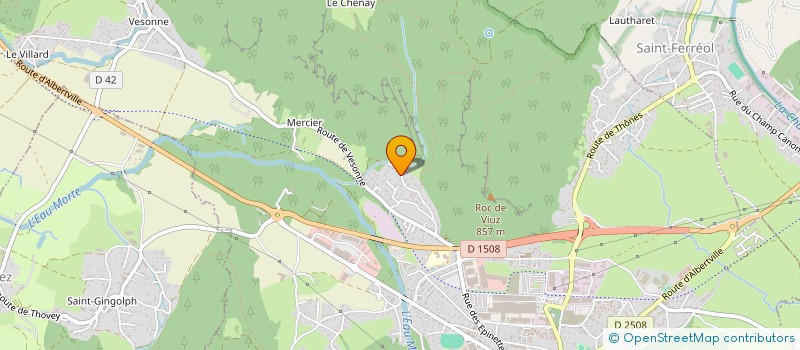 localisation de l'entreprise LE MONT  FAVERGES-SEYTHENEX