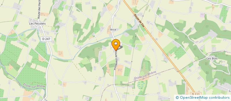 localisation de l'entreprise LE MONT ETOILIEN  ETOILE-SUR-RHONE