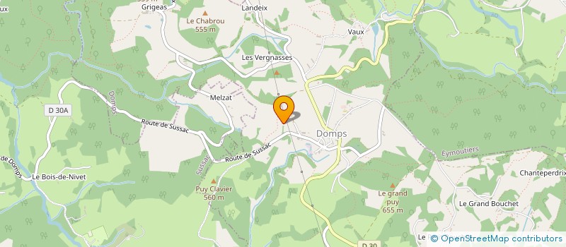 localisation de l'entreprise LE MONT LARRON à EYMOUTIERS