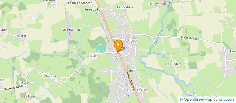 localisation de l'entreprise LE MONTAIGNE à ATTIGNAT