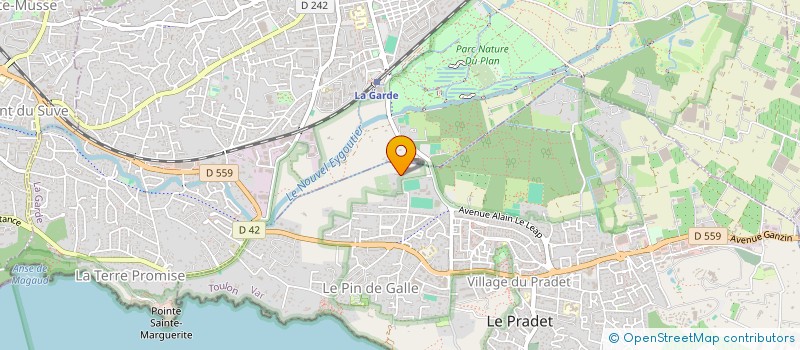 localisation de l'entreprise LE MONTCALM  LE PRADET