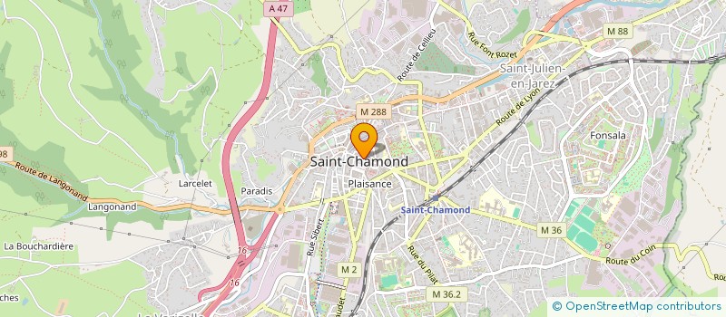 localisation de l'entreprise LE MONTECRISTO à SAINT-CHAMOND