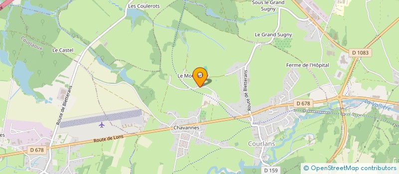 localisation de l'entreprise LE MONTHARLIER  COURLANS