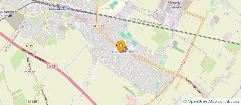 localisation de l'entreprise LE MONTIGNY  LA CHAPELLE-D'ARMENTIERES