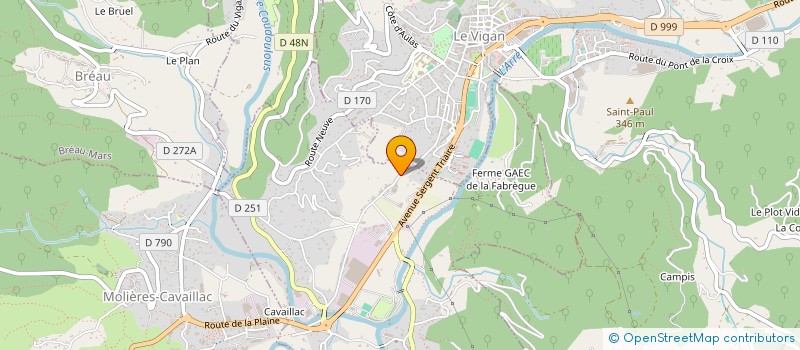 localisation de l'entreprise LE MONTLO EN CEVENNES  AVEZE