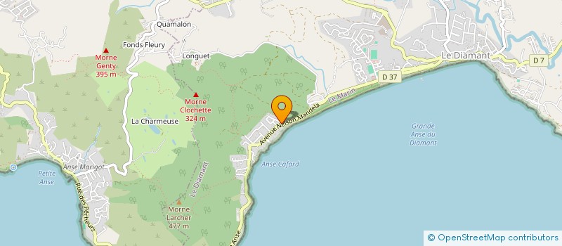 localisation de l'entreprise LE MORNE INVEST  LE DIAMANT