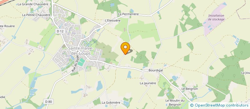 localisation de l'entreprise LE MOULIN à SAINTE-FLAIVE-DES-LOUPS