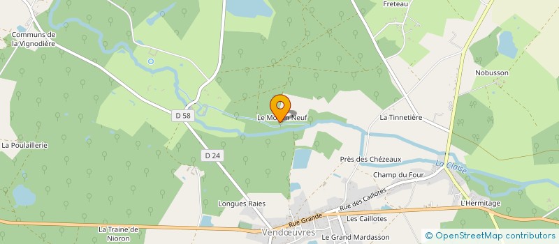 localisation de l'entreprise LE MOULIN à PALLUAU-SUR-INDRE