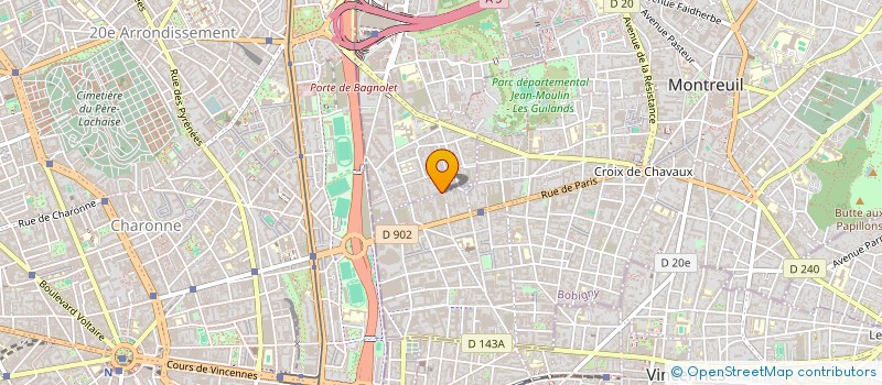 localisation de l'entreprise LE MOULIN  BAGNOLET