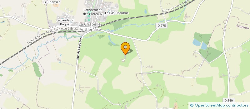 localisation de l'entreprise LE MOULIN  LA CHAPELLE-ANTHENAISE