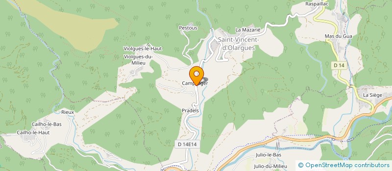 localisation de l'entreprise LE MOULIN à SAINT-VINCENT-D'OLARGUES