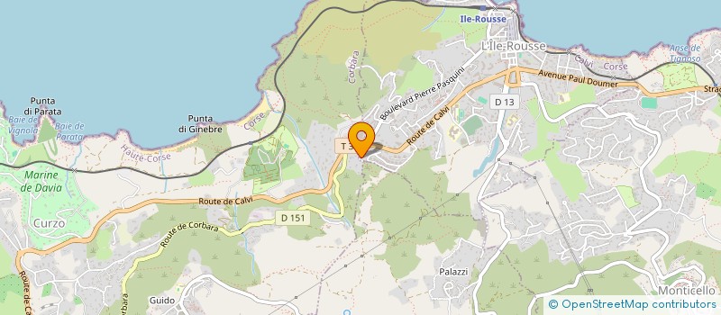 localisation de l'entreprise LE MOULIN A VENT à L'ILE ROUSSE