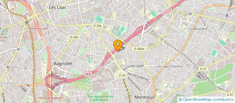 localisation de l'entreprise LE MOULIN A VENT à MONTREUIL