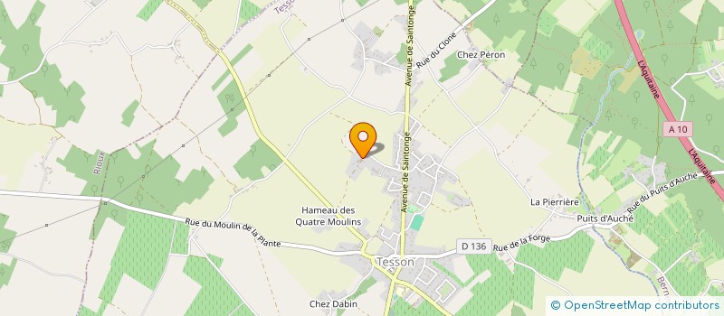 localisation de l'entreprise LE MOULIN AUX PAPILLONS  TESSON