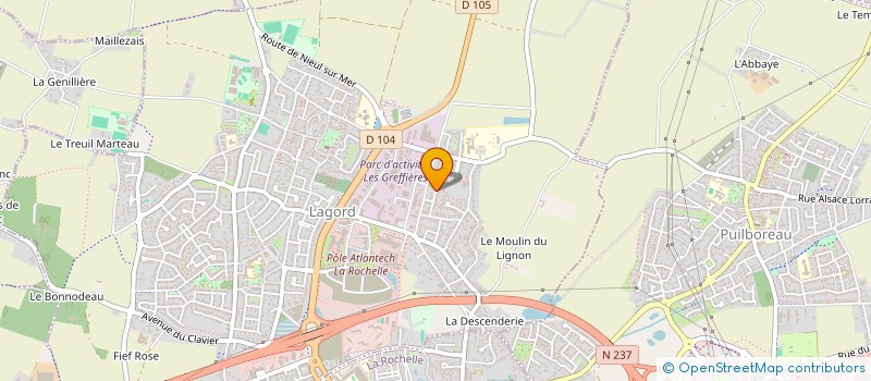 localisation de l'entreprise LE MOULIN BENOIT  LAGORD