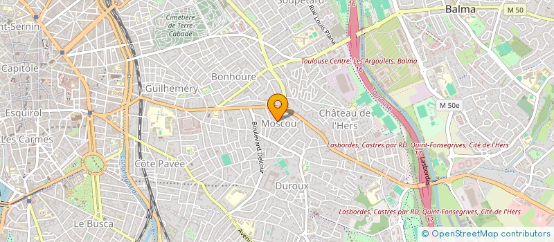 localisation de l'entreprise LE MOULIN D'AUSSONNE  TOULOUSE