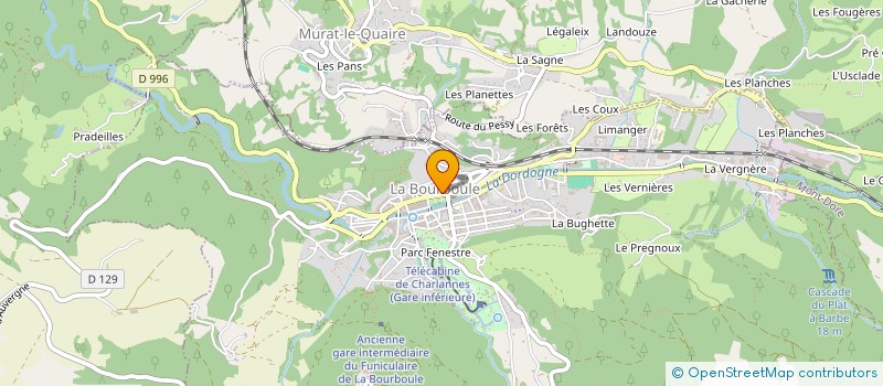 localisation de l'entreprise LE MOULIN D'AUVERGNE à LA BOURBOULE