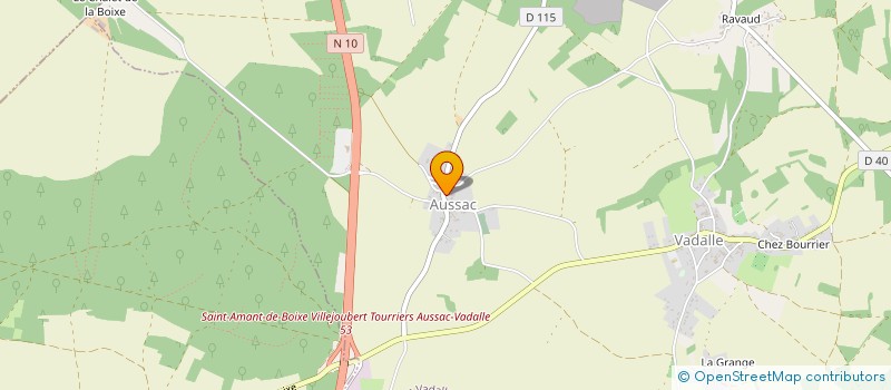 localisation de l'entreprise LE MOULIN D'EMILETTE à AUSSAC-VADALLE