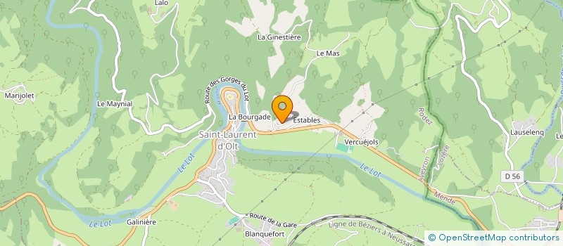 localisation de l'entreprise LE MOULIN D'OLT  SAINT-LAURENT-D'OLT