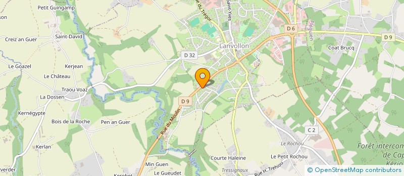 localisation de l'entreprise LE MOULIN D'ULMA  LANVOLLON