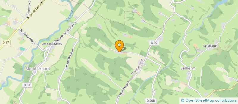 localisation de l'entreprise LE MOULIN DE BACHAS  MONTBERNARD
