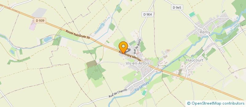 localisation de l'entreprise LE MOULIN DE BEA  VIS-EN-ARTOIS