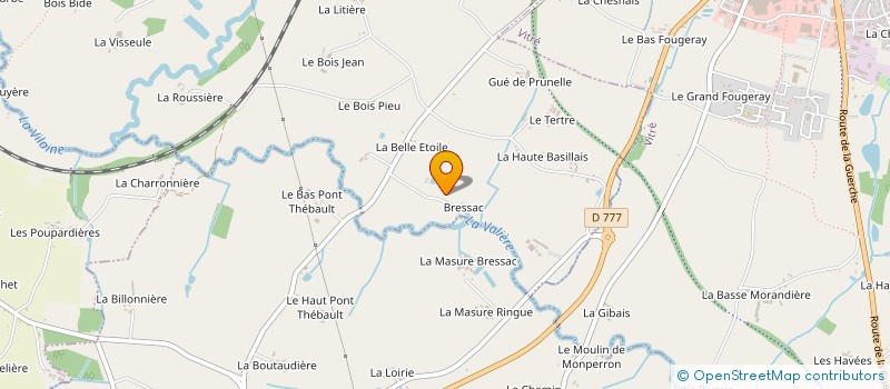 localisation de l'entreprise LE MOULIN DE BRESSAC  POCE-LES-BOIS