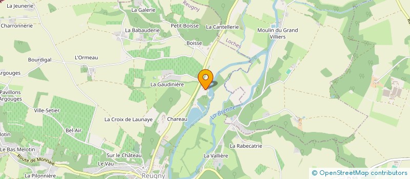 localisation de l'entreprise LE MOULIN DE CHAREAU à REUGNY
