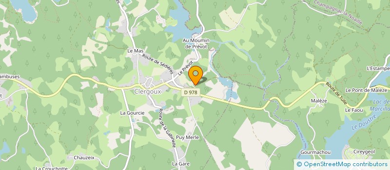 localisation de l'entreprise LE MOULIN DE CLERGOUX  CLERGOUX