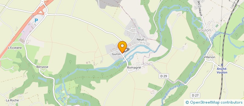 localisation de l'entreprise LE MOULIN DE GURON à VALENCE-EN-POITOU