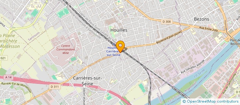 localisation de l'entreprise LE MOULIN DE HOUILLES  HOUILLES