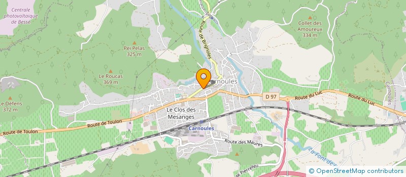 localisation de l'entreprise LE MOULIN DE LA BARONNE à CARNOULES