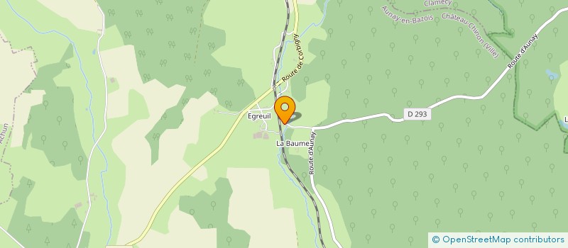 localisation de l'entreprise LE MOULIN DE LA BAUME  AUNAY-EN-BAZOIS