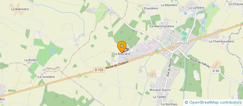 localisation de l'entreprise LE MOULIN DE LA BOURIE à SALLERTAINE