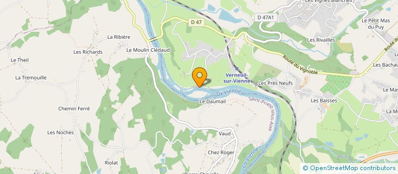 localisation de l'entreprise LE MOULIN DE LA GABIE  VERNEUIL-SUR-VIENNE