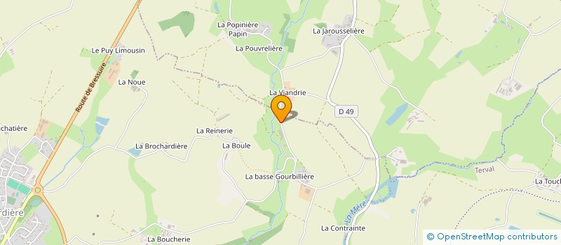 localisation de l'entreprise LE MOULIN DE LA GUERRE à TERVAL