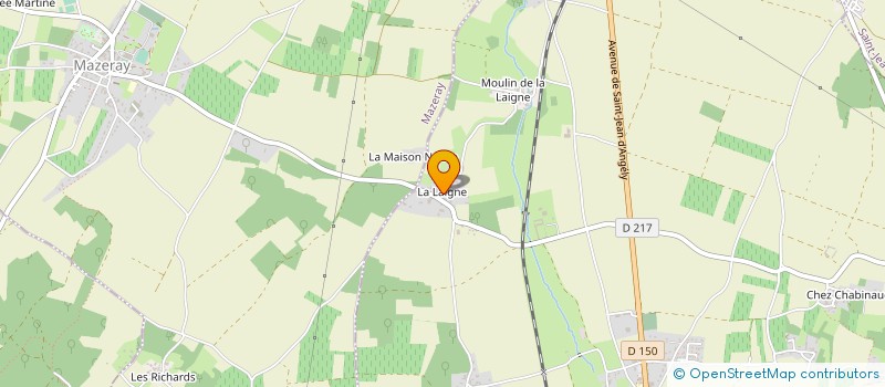 localisation de l'entreprise LE MOULIN DE LA LAIGNE  ASNIERES-LA-GIRAUD