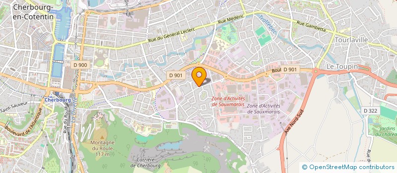 localisation de l'entreprise LE MOULIN DE LA MARE  CHERBOURG-EN-COTENTIN