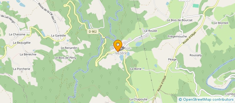 localisation de l'entreprise LE MOULIN DE LA PEYRADE  ORGNAC-SUR-VEZERE