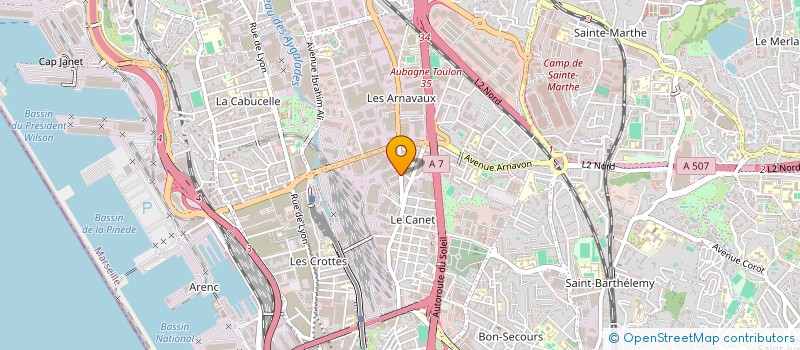 localisation de l'entreprise LE MOULIN DE LA PIOLINE à MARSEILLE