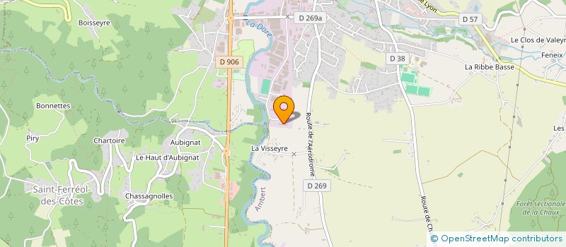 localisation de l'entreprise LE MOULIN DE LA RIBBE  AMBERT