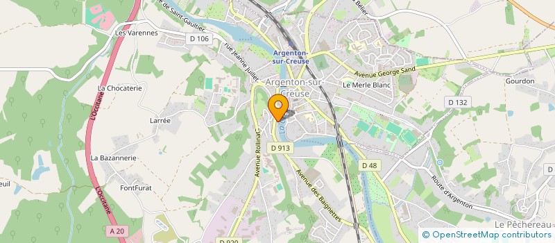 localisation de l'entreprise LE MOULIN DE LA VARENNE SUZELLE à ARGENTON SUR CREUSE