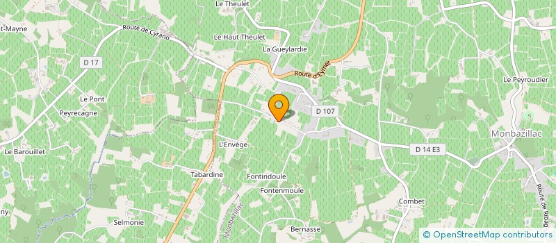 localisation de l'entreprise LE MOULIN DE MALFOURAT à MONBAZILLAC