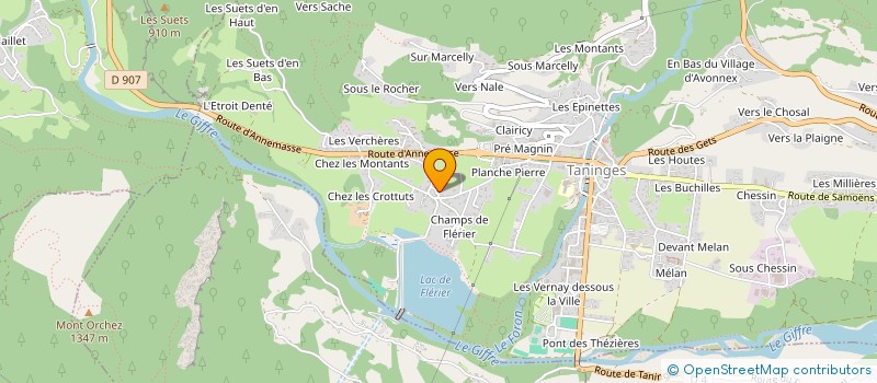 localisation de l'entreprise LE MOULIN DE MELAN  TANINGES