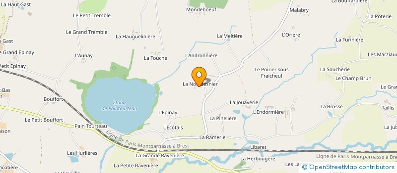 localisation de l'entreprise LE MOULIN DE PAINTOURTEAU  ERBREE